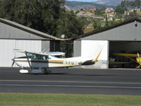 N3376E @ SZP - 1982 Cessna 182R SKYLANE, Continental O-470-U 230 Hp, taxi - by Doug Robertson