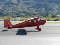 N2819N @ SZP - 1947 Cessna 140, Continental C85 85 Hp, taxi to Rwy 04 - by Doug Robertson