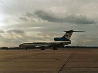 HA-LCB @ LHR - Tu-154B-2 Careless of Malev-Hungarian Airlines taxying at Heathrow in February 1974. - by Peter Nicholson