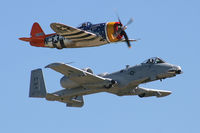 80-0194 @ EFD - Heritage Flight with N4747P at the 2009 Wings Over Houston Airshow