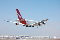 VH-OQC @ LAX - Qantas A380 short final rwy 24R - by AJ Heiser