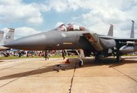 91-0313 @ MHZ - Another view of the 48th Fighter Wing's F-15E on display at the 1993 Mildenhall Air Fete. - by Peter Nicholson