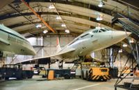 G-BBDG @ EGVA - British Airways Concorde hangered at the Fairford Flight Test Centre in the Summer of 1976. - by Peter Nicholson