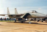77-0132 @ MHZ - F-15A Eagle of 32nd Fighter Squadron at Soesterberg AB on display at the 1993 Mildenhall Air Fete. - by Peter Nicholson