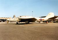 WF916 @ MHZ - Canberra T.17 of 360 Squadron on display at the 1993 Mildenhall Air Fete. - by Peter Nicholson
