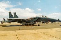 86-0164 @ MHZ - F-15C Eagle, callsign Deadly 21, of 493rd Fighter Squadron/48th Fighter Wing at RAF Lakenheath on display at the 1995 Mildenhall Air Fete. - by Peter Nicholson