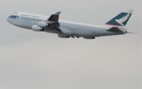 B-HUE @ KLAX - Cathay Pacific Boeing 747-467, 25R departure KLAX. - by Mark Kalfas