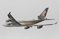 9V-SFH @ KLAX - Singapore Boeing 747-412F MEGA ARK,  25L departure KLAX. - by Mark Kalfas