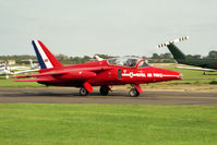 G-GNAT @ EGTC - Ex RAF Red Arrows XS101 Hawker Siddeley Gnat T1 at Cranfield Airfield in 1997.  - by Malcolm Clarke