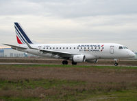 F-HBXG @ LFBO - Taxiing holding point rwy 14L in new Air France c/s - by Shunn311