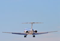 N570AA @ KLAX - American Airlines MD-83, short final 25L KLAX. - by Mark Kalfas