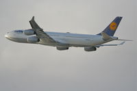 D-AIGO @ KLAX - Lufthansa Airbus A340-313, 25R departure KLAX. - by Mark Kalfas