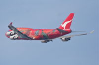 VH-OEJ @ KLAX - Qantas Boeing 747-438, 25R departure KLAX. - by Mark Kalfas