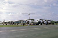 65-0269 @ EGWZ - Lockheed C-141A Starlifter at the 1970 Air Day at the USAF base, RAF Alconbury. Behind is Douglas C-54G Skymaster 45-0544. - by Malcolm Clarke