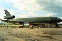 84-0192 @ EGQL - KC-10A Extender of 32nd Air Refuelling Squadron/2nd Bomb Wing in the static display at the 1989 Leuchars Airshow. - by Peter Nicholson