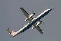 9A-CQB @ EBBR - Flight OU457 is taking off from RWY 07R - by Daniel Vanderauwera