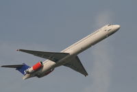 OY-KHM @ EBBR - Flight SK590 is taking off from RWY 07R - by Daniel Vanderauwera