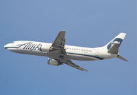 N706AS @ KLAX - Alaska Airlines Boeing 737-490, 25R departure KLAX. - by Mark Kalfas