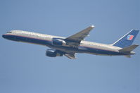 N586UA @ KLAX - United Airlines Boeing 757-222, N586UA departing KLAX 25R. - by Mark Kalfas