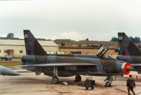 XR716 @ EGVA - Lightning F.3, callsign Lightning 61, of 5 Squadron on the flight-line at the 1987 Intnl Air Tattoo at RAF Fairford. - by Peter Nicholson