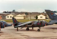 XV747 @ EGVA - Harrier GR.3, callsign Talent, of RAF Wittering's 233 Operational Conversion Unit on the flight-line at the 1987 Intnl Air Tattoo at RAF Fairford. - by Peter Nicholson
