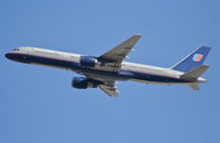 N597UA @ KLAX - United Airlines Boeing 757-222, N597UA departing KLAX 25R. - by Mark Kalfas