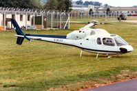 G-BLEV @ EGVA - This Twin Squirrel was a visitor to the 1987 Intnl Air Tattoo at RAF Fairford. - by Peter Nicholson