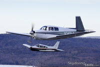 N3436X @ ORE - With N4498T during a 6-plane formation over Orange, MA - by Dave G