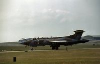 XV353 @ EGQS - Buccaneer S.2B of 12 Squadron taxying to the ramp at RAF Lossiemouth in May 1983. - by Peter Nicholson