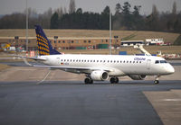 D-AECA @ EGBB - Lufthansa / Eurowings Embraer 190 arrives with the service from Frankfurt - by Terry Fletcher