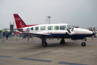 ZF522 @ EGCN - Piper PA-31-350 Navajo Chieftain at RAF Finningley's Air Show in 1992 - by Malcolm Clarke