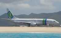 9Y-TJR @ TNCM - Carribean airlines 9Y-TRJ at the tresh hold for departure TNCM - by Daniel Jef