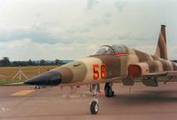 74-1556 @ EGVA - F-5E Tiger II, callsign Baron 11, of 527th Aggressor Squadron based at RAF Alconbury on display at the 1987 Intnl Air Tattoo at RAF Fairford. - by Peter Nicholson