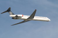 OY-KHP @ EBBR - Flight SK594 is taking off from RWY 07R - by Daniel Vanderauwera