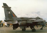 XZ362 @ EGVA - Jaguar GR.1A of 2 Squadron on display at the 1987 Intnl Air Tattoo at RAF Fairford. - by Peter Nicholson