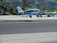 N7554W @ SZP - 1963 Piper PA-28-180 CHEROKEE, Lycoming O&VO-360 180 Hp, landing Rwy 22 - by Doug Robertson