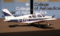 G-AYEF @ EGTC - Piper PA-28-180(mod) Cherokee E at Cranfield Airport, UK in 1995. - by Malcolm Clarke