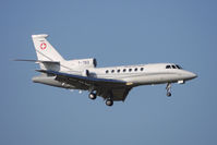 T-783 @ EGLL - Swiss Air Force Falcon 50 about to land at Heathrow - by Terry Fletcher