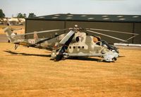 0703 @ EGVA - Hind E helicopter gunship of 331 Squadron Czech Air Force on the flight-line at the 1995 Intnl Air Tattoo at RAF Fairford. - by Peter Nicholson