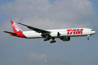 PT-MUA @ EGLL - TAM B777 arrives at Heathrow - by Terry Fletcher