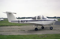 G-REPM @ EGTC - Piper PA-38-112 Tomahawk at Cranfield Airport in 1987. - by Malcolm Clarke