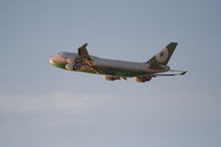 B-16412 @ KLAX - Eva Air Boeing 747-45E, B-16412 25R departure KLAX. - by Mark Kalfas