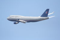 N116UA @ KLAX - United Airlines Boeing 747-422, N116UA 25R departure KLAX. - by Mark Kalfas