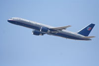 N595UA @ KLAX - United Airlines Boeing 757-222, N595UA 25R departure KLAX. - by Mark Kalfas