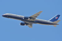 N596UA @ KLAX - United Airlines Boeing 757-222, N596UA 25R departure KLAX. - by Mark Kalfas