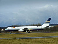 EC-ISY @ EGPH - Privilage Style B757 Thunders down runway 24 on landing at EDI - by Mike stanners