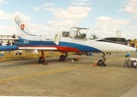 0442 @ EGVA - L-39 Albatros of the Slovak Air Force's White Albatross display team at the 1995 Intnl Air Tattoo at RAF Fairford. - by Peter Nicholson