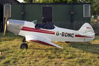 G-BDNC @ EGTC - Taylor JT-1 Monoplane at Cranfield Airport in 1989. - by Malcolm Clarke