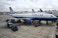 N482UA @ KLAX - United Airlines Airbus A320-232, N482UA gate 70A KLAX. - by Mark Kalfas