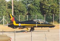 XX235 @ EGVA - Hawk T.1A, callsign Thunder 1, of 19[Reserve] Squadron on the flight-line at the 1995 Intnl Air Tattoo at RAF Fairford. - by Peter Nicholson